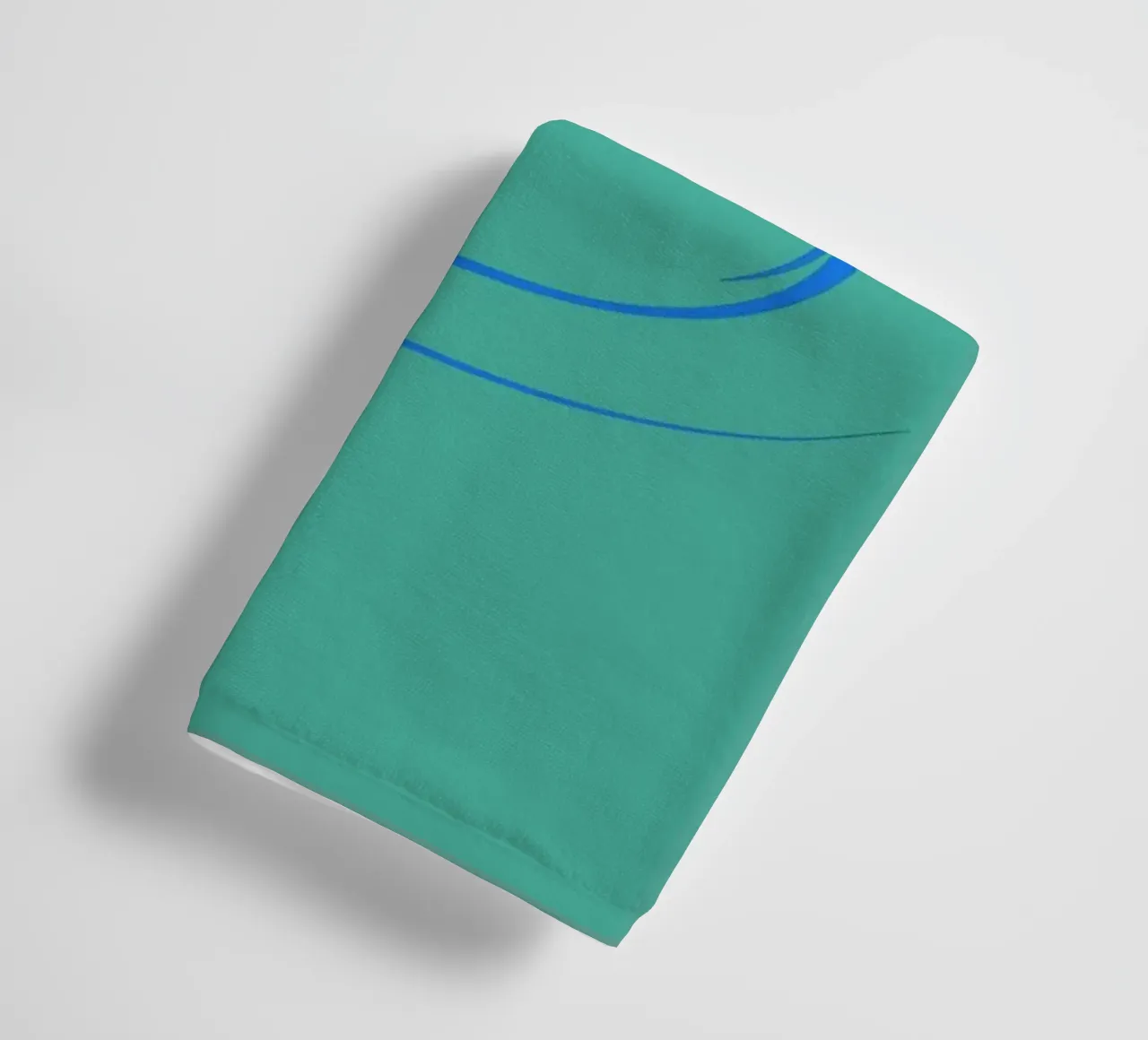Abstract circular dynamic shape in blue towel by Something for you
