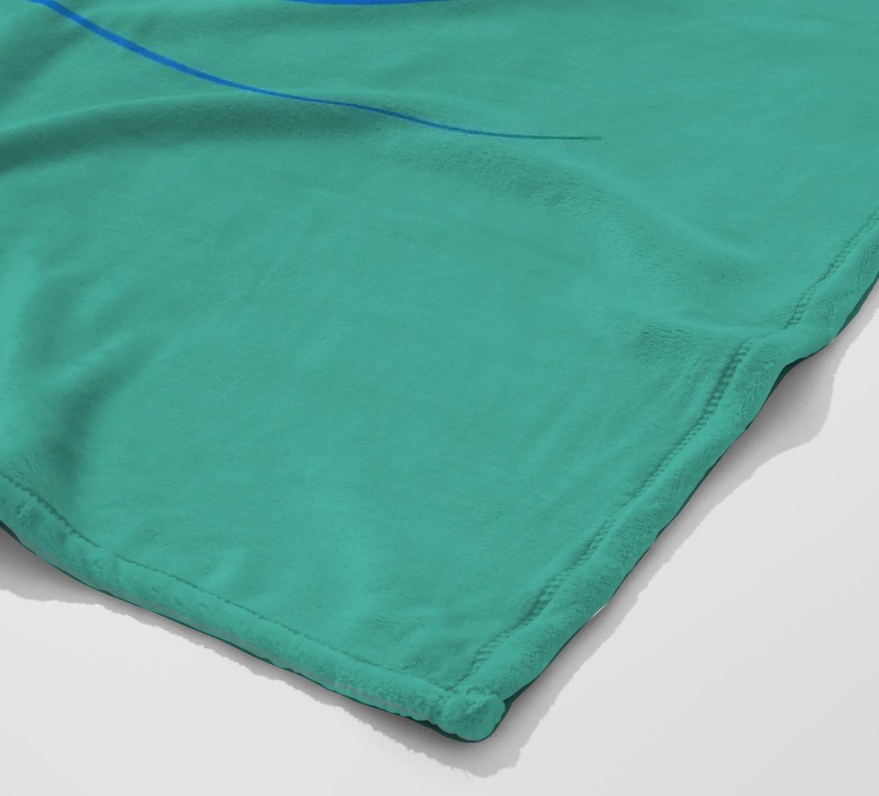 Abstract circular dynamic shape in blue fleece blanket by Something for you