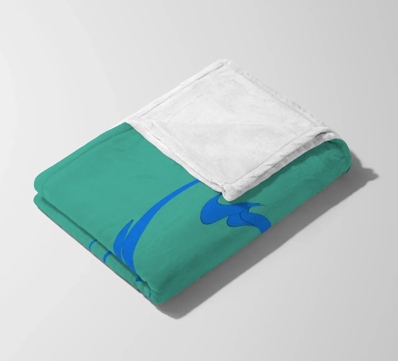 Abstrakte kreisrunde dynamische Form in Blau Fleecedecke von Something for you