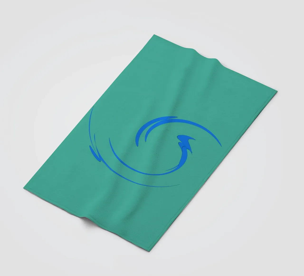 Abstrakte kreisrunde dynamische Form in Blau Fleecedecke von Something for you