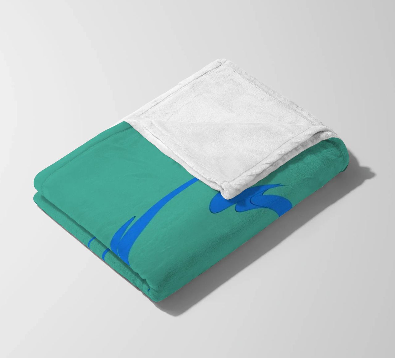 Abstract circular dynamic shape in blue fleece blanket by Something for you