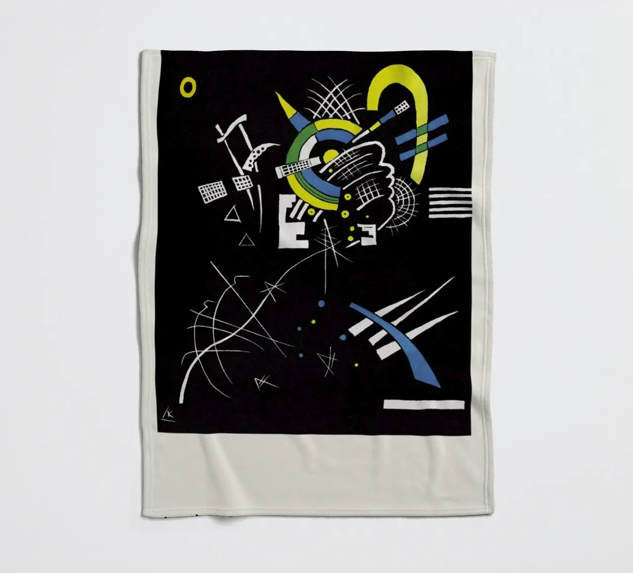 Kandinsky - Kleine Welten VII coperta in pile da Vintage by JUNIQE