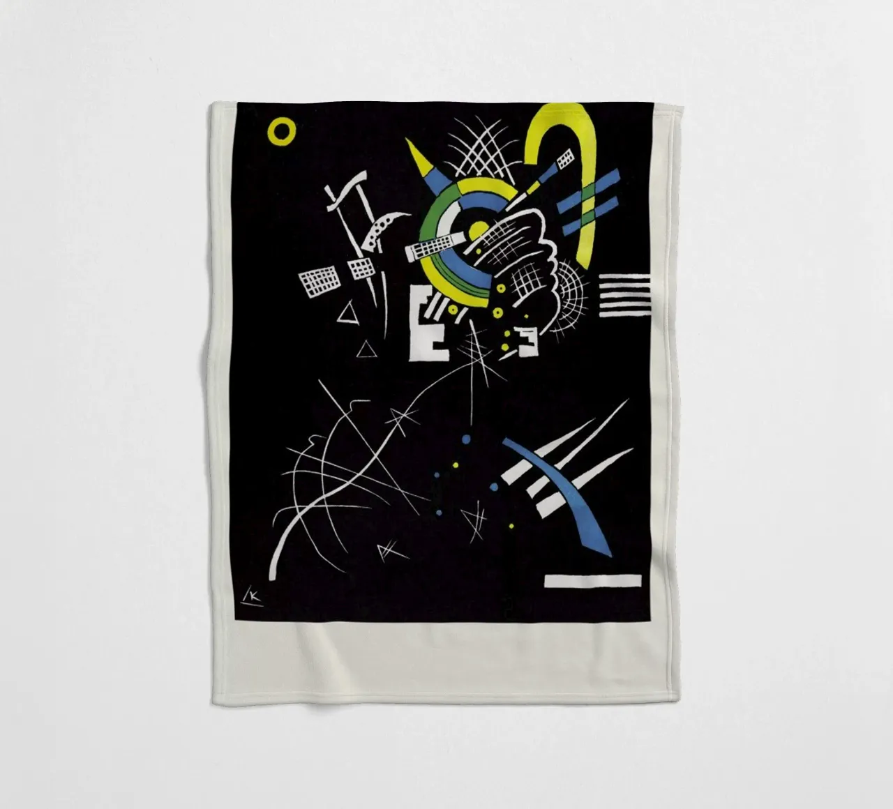 Kandinsky - Kleine Welten VII coperta in pile da Vintage by JUNIQE