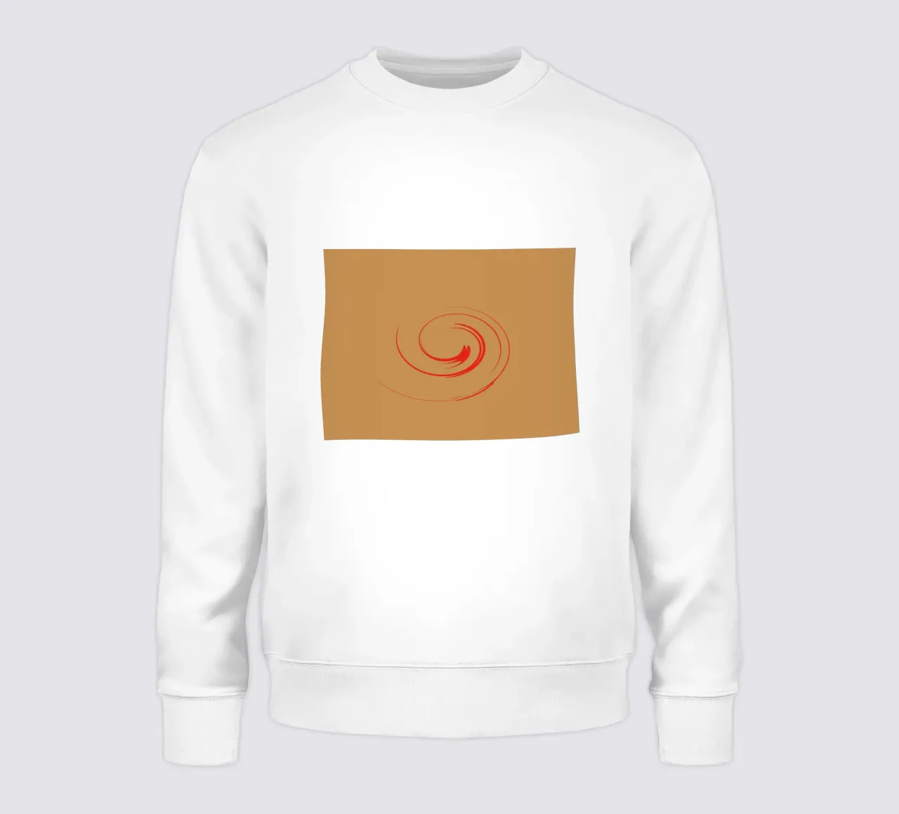 Forme dynamique circulaire abstraite en rouge et orange sweat de Something for you