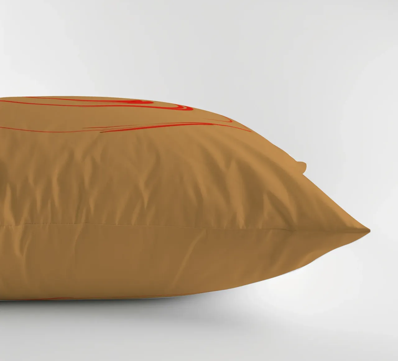 Abstract circular dynamic shape in red and orange decorative cushion by Something for you