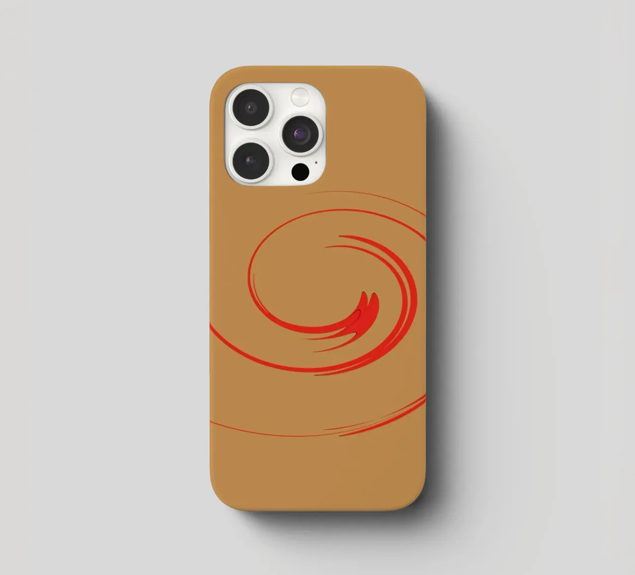 Abstract circular dynamic shape in red and orange iphone case by Something for you