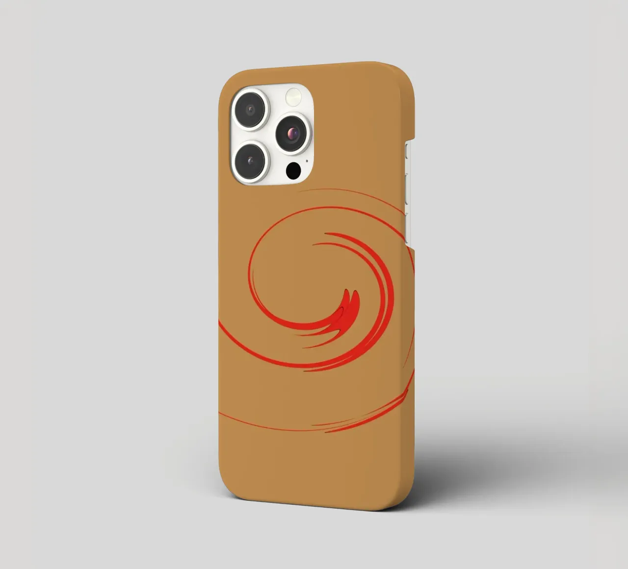 Abstract circular dynamic shape in red and orange iphone case by Something for you