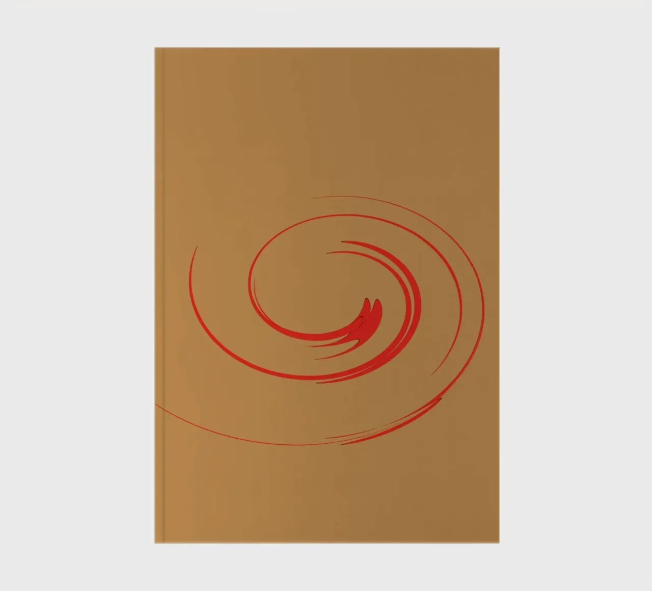 Abstract circular dynamic shape in red and orange notebook by Something for you