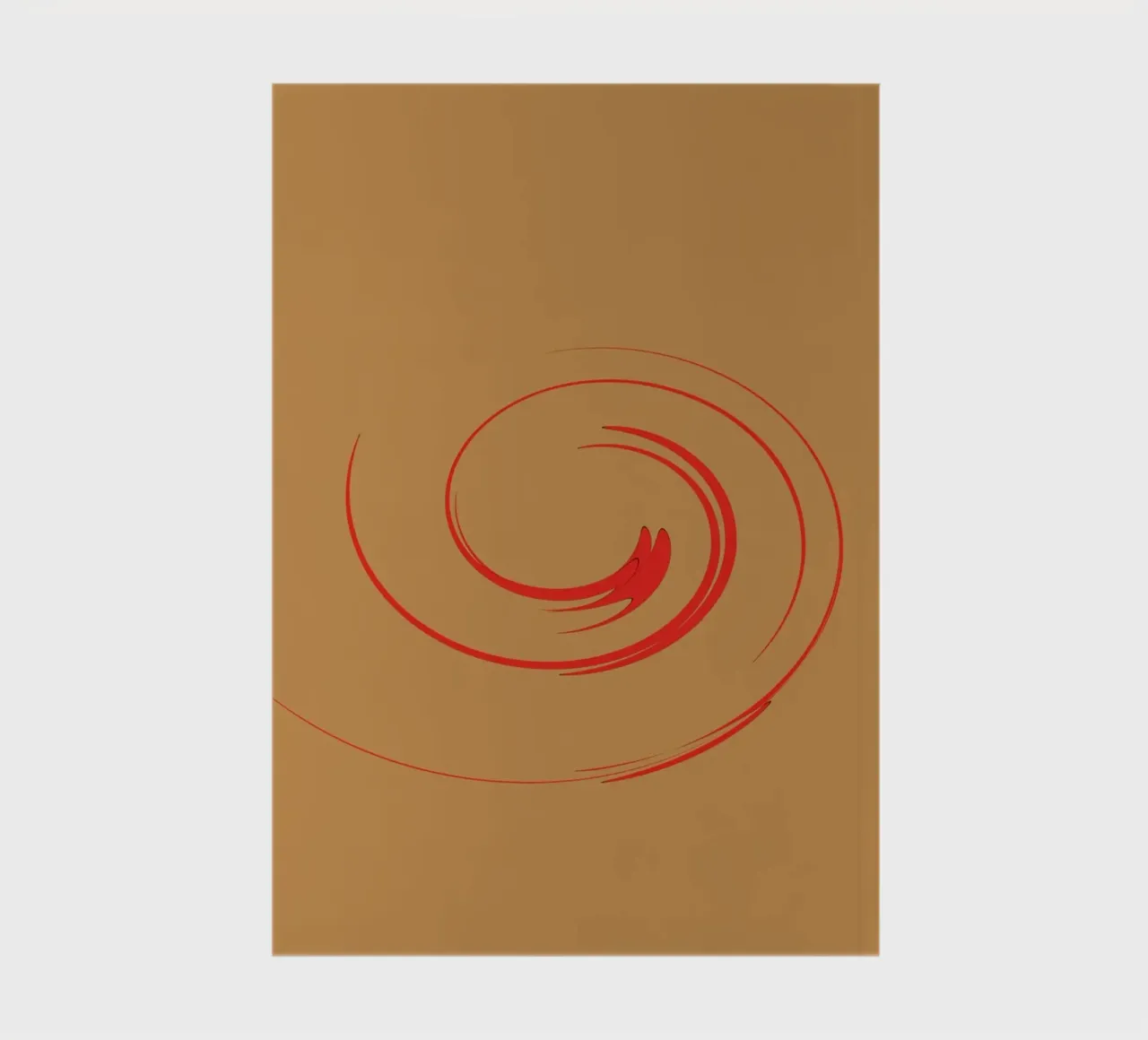 Abstract circular dynamic shape in red and orange notebook by Something for you
