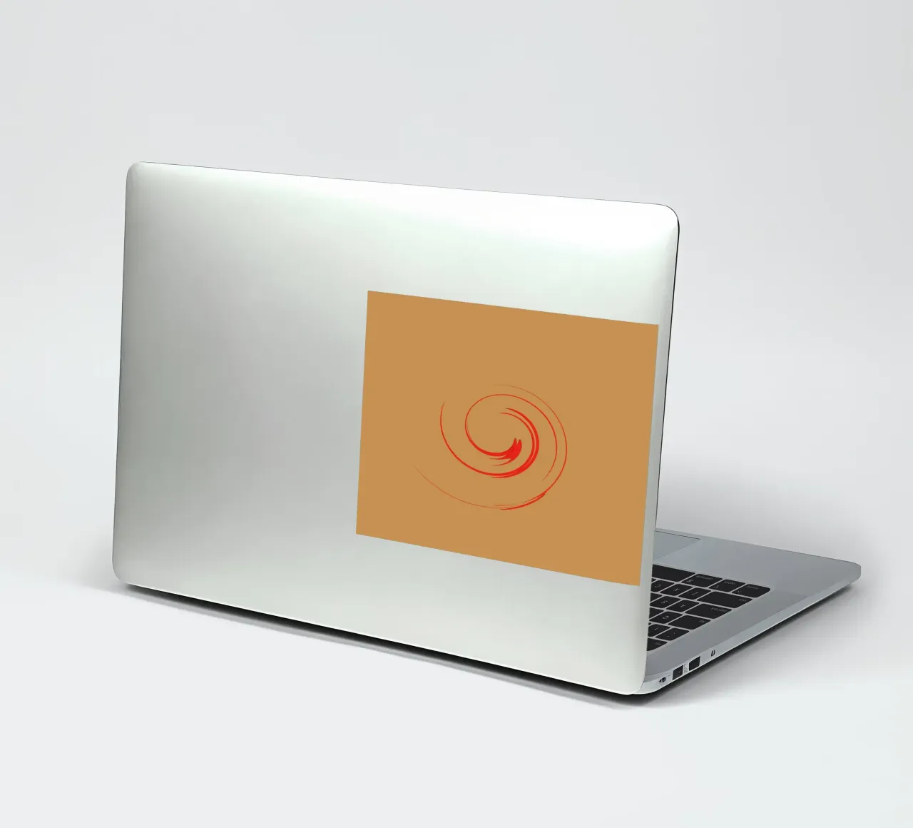 Abstract circular dynamic shape in red and orange sticker by Something for you
