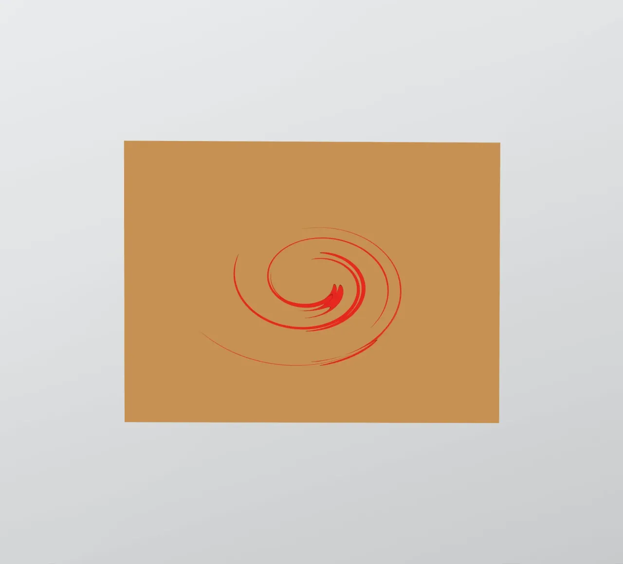 Abstrakte kreisrunde dynamische Form in Rot und Orange Sticker von Something for you