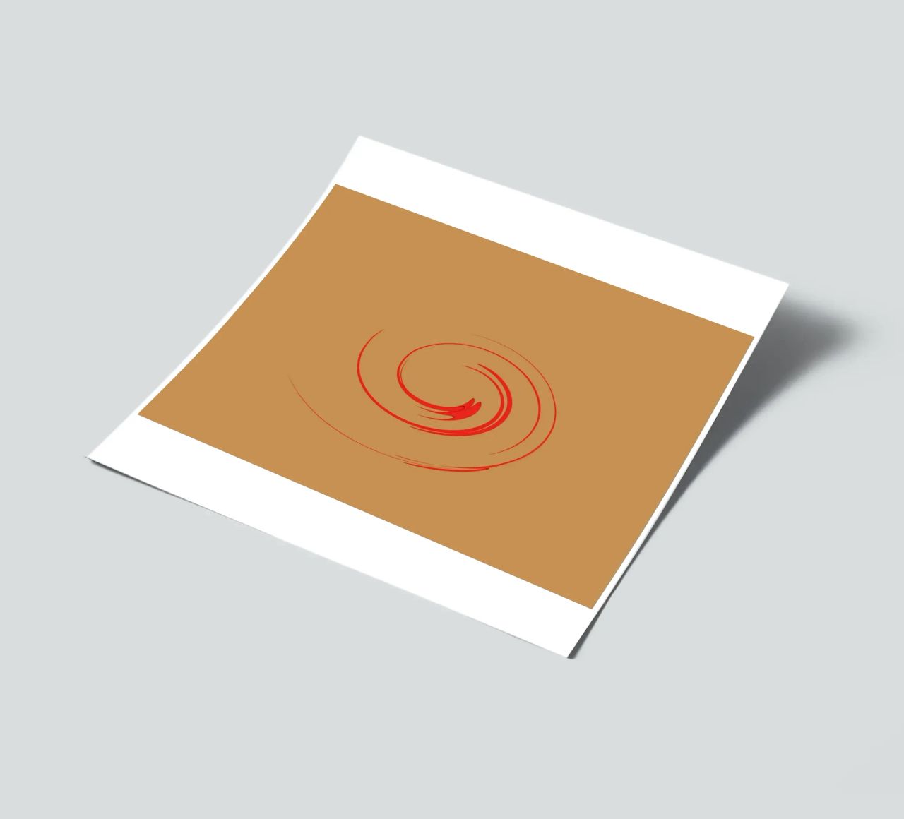 Abstract circular dynamic shape in red and orange sticker sheet by Something for you