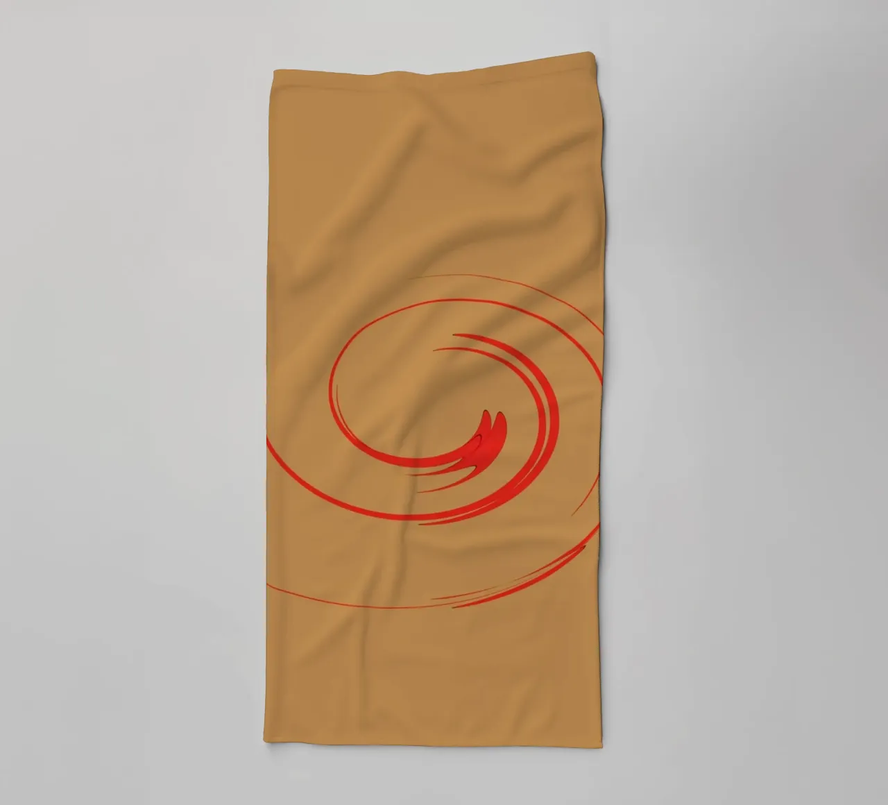 Abstract circular dynamic shape in red and orange towel by Something for you
