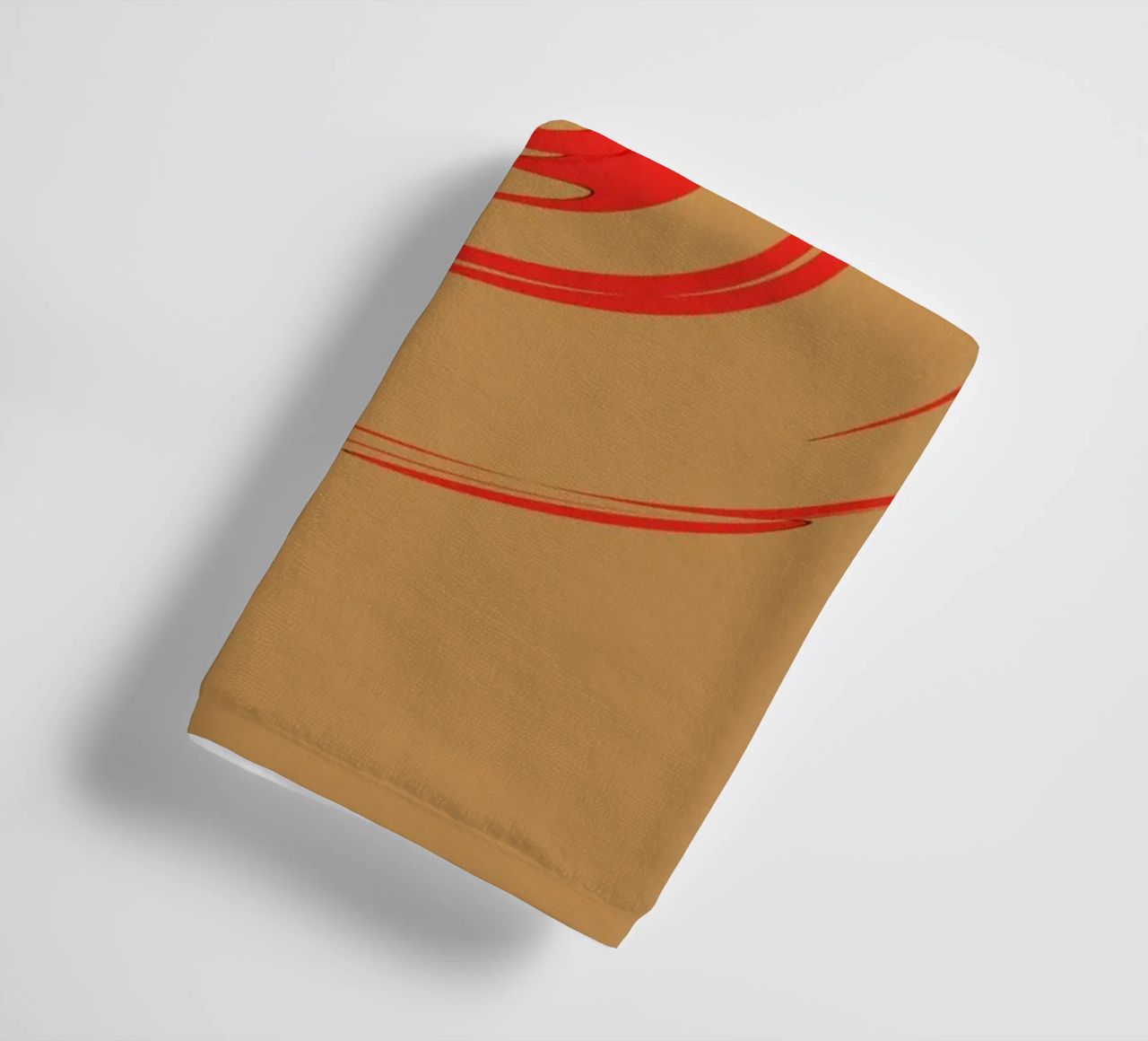 Forme dynamique circulaire abstraite en rouge et orange serviette de bain de Something for you
