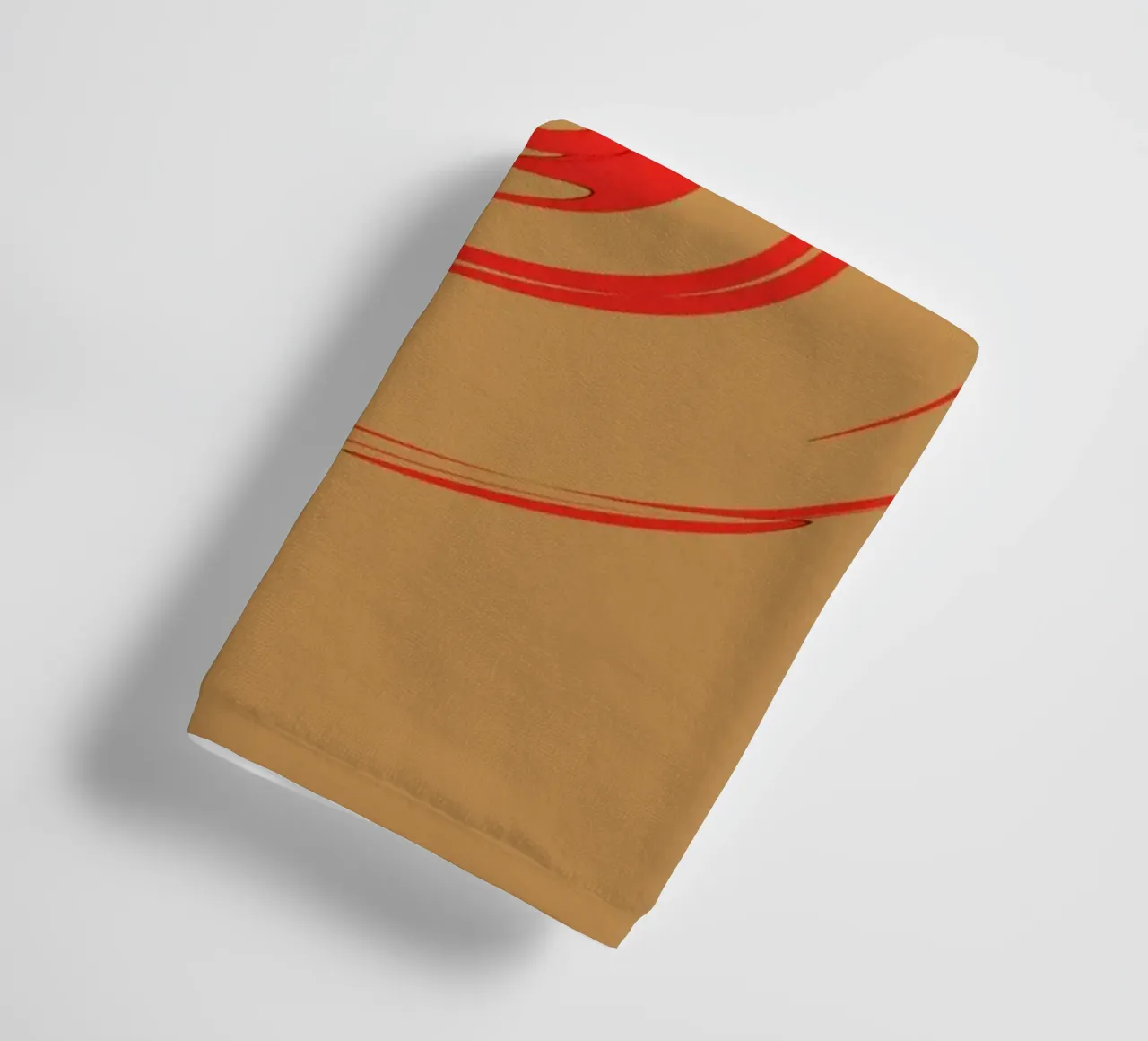 Abstract circular dynamic shape in red and orange towel by Something for you