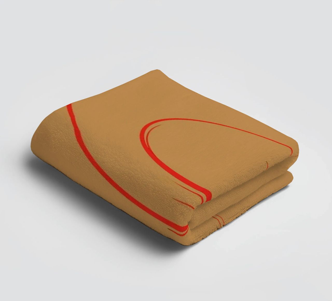 Forme dynamique circulaire abstraite en rouge et orange serviette de bain de Something for you