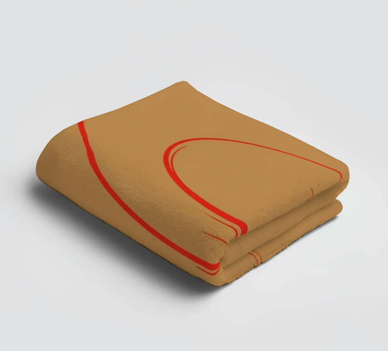 Abstract circular dynamic shape in red and orange towel by Something for you