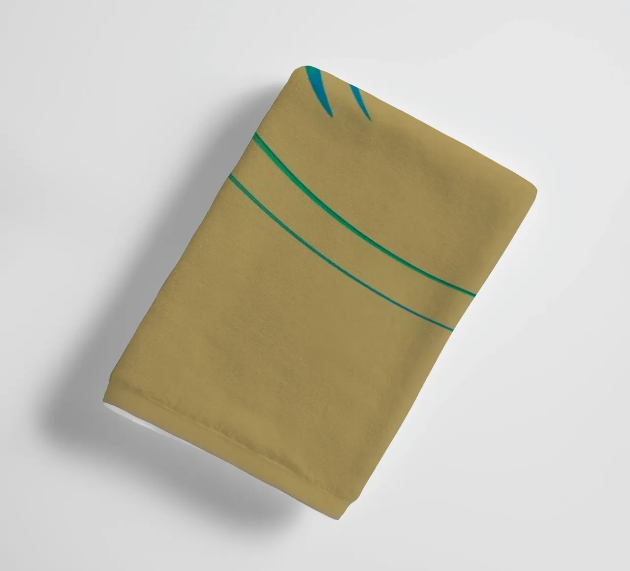 Motif circulaire dynamique abstrait en vert + marron serviette de bain de Something for you
