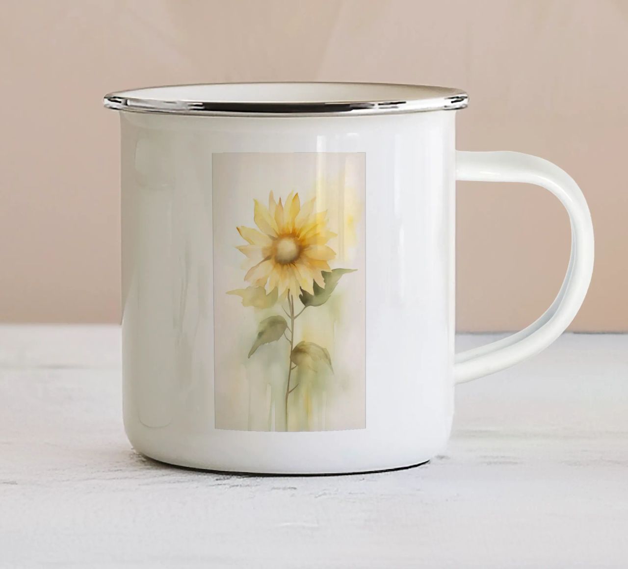 Girasole tazza in smalto da Imagine