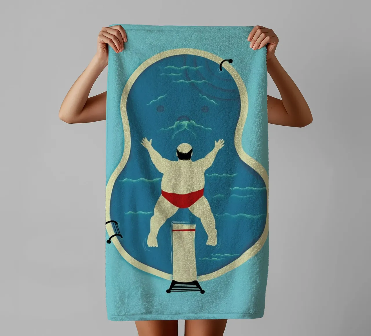 Belly Flop Victim serviette de bain de Jay Fleck