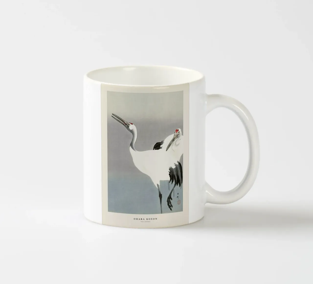 Koson - Two Cranes tazza in ceramica da Vintage by JUNIQE