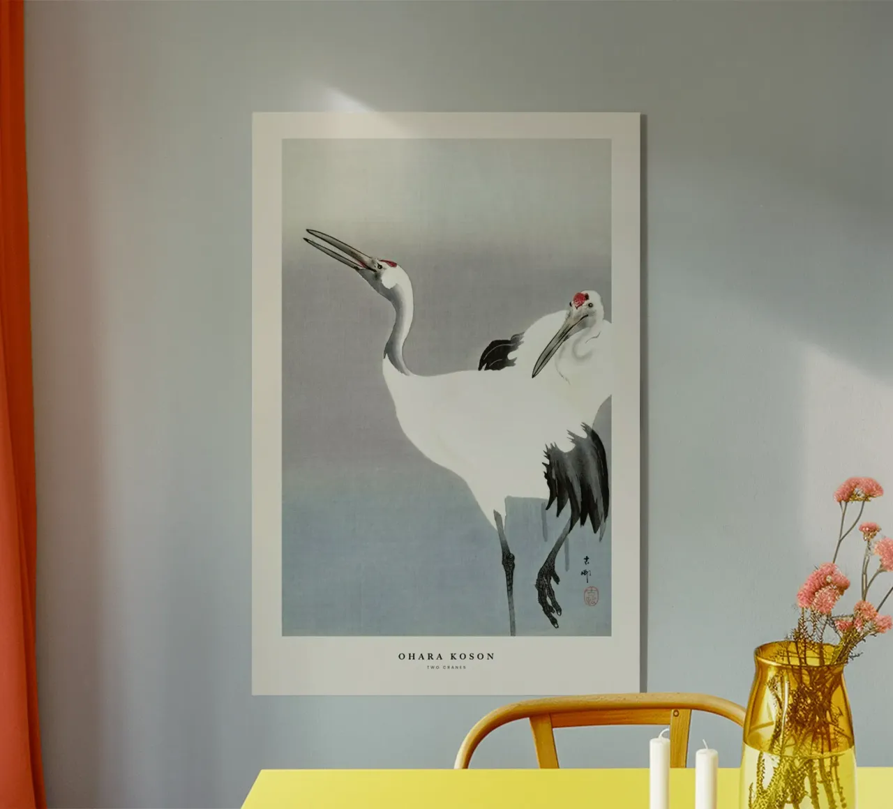 Koson - Two Cranes plexiglass da Vintage by JUNIQE