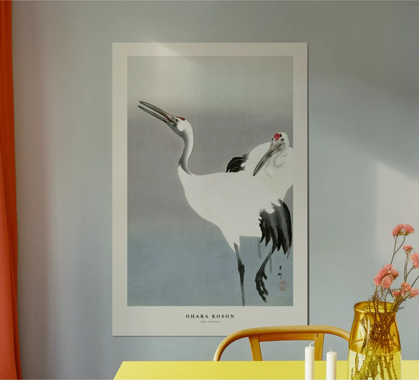 Koson - Two Cranes poster da Vintage by JUNIQE