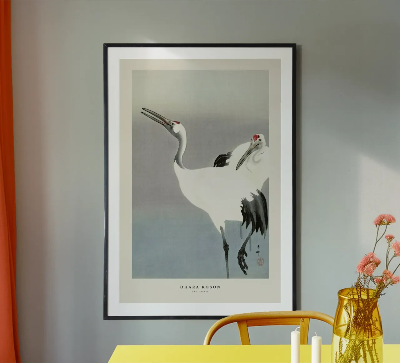 Koson - Two Cranes carta hahnemühle da Vintage by JUNIQE