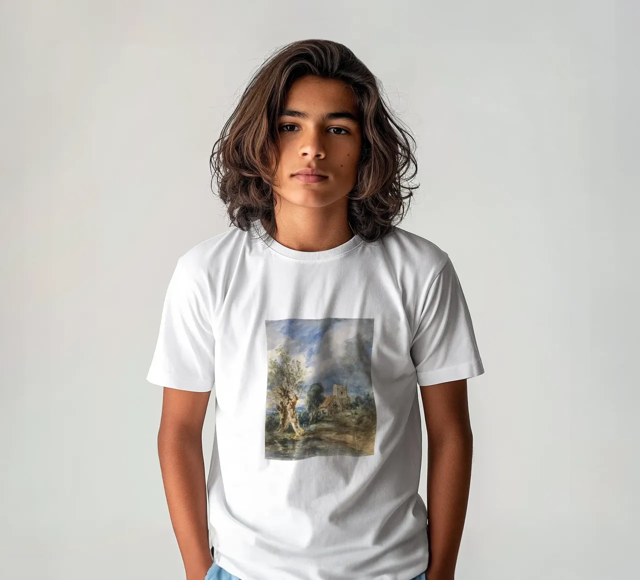 John Constable Art kids t-shirt by Brooke