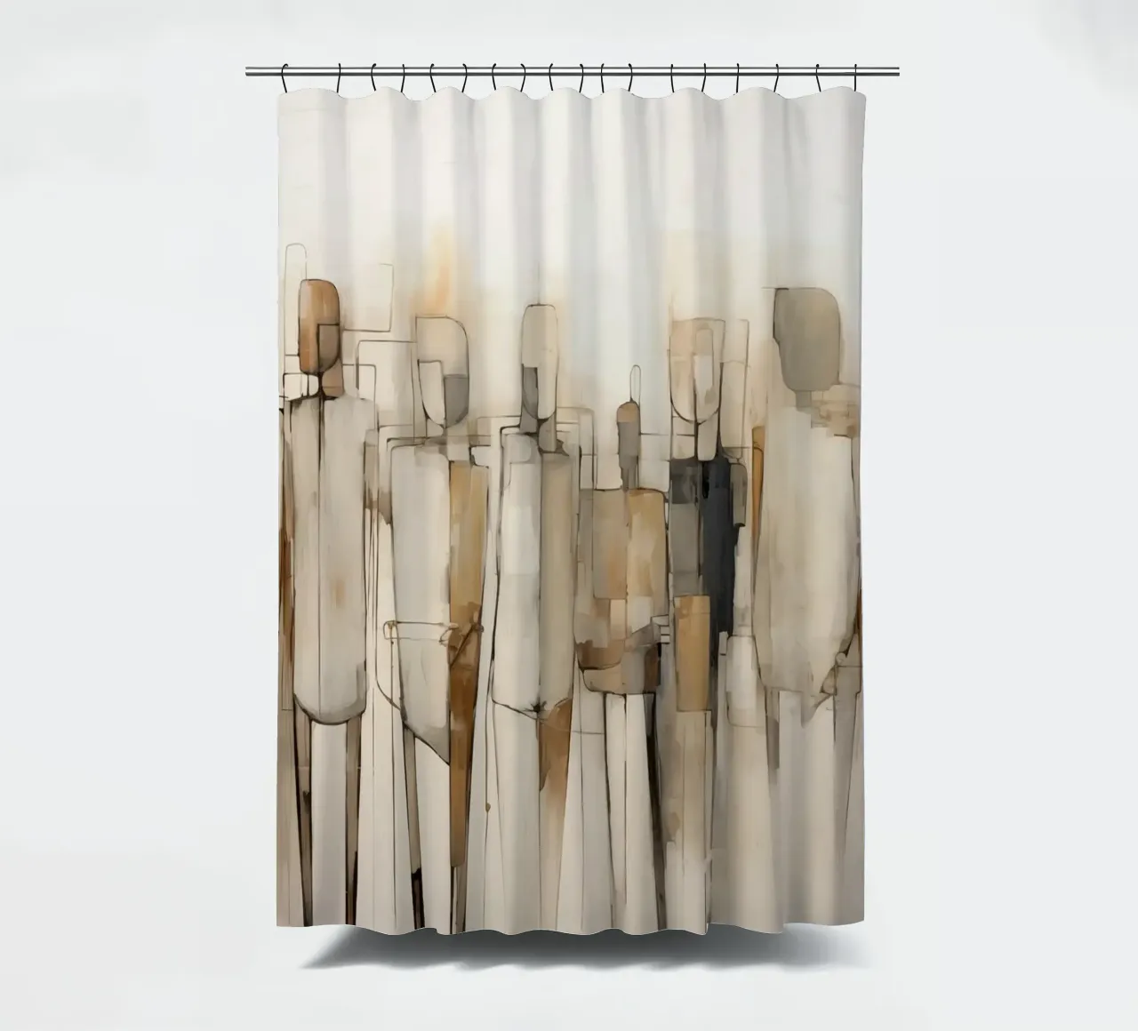 Abstracte mensen douchegordijn van Imagine