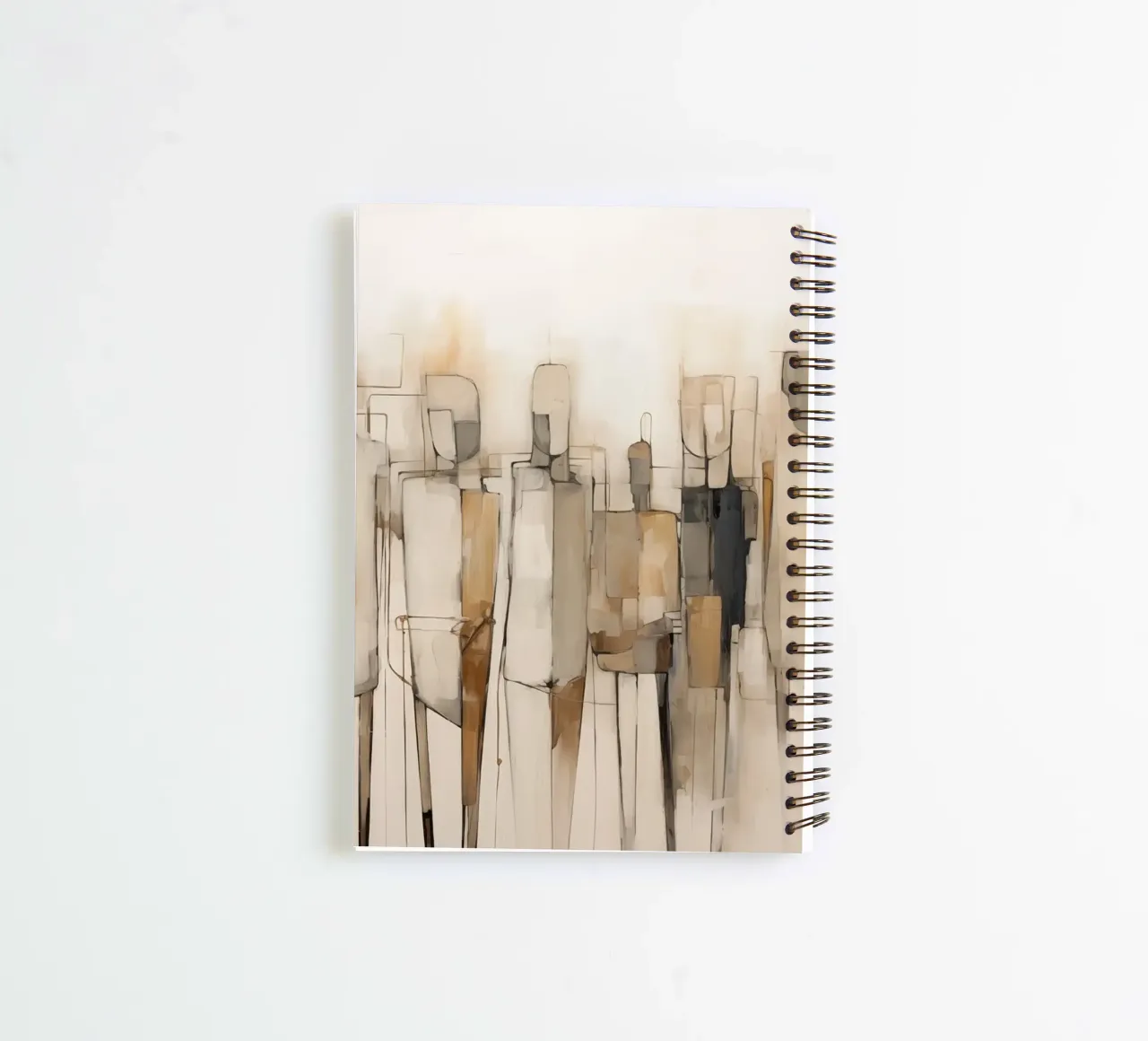 Abstract people spiral notebook by Imagine