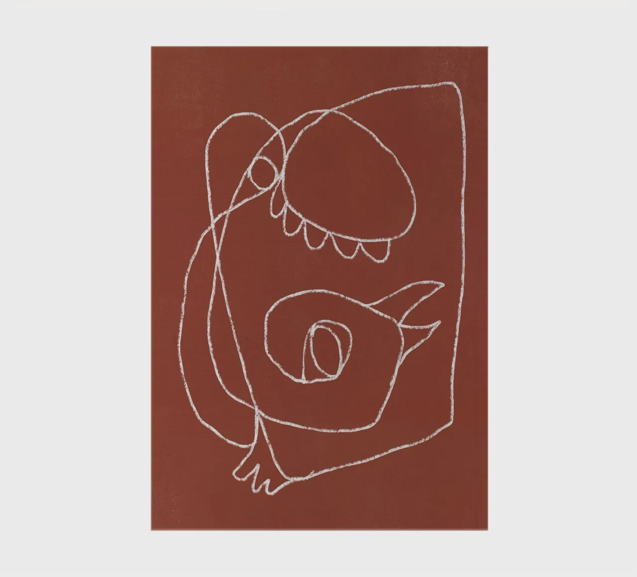 Line art bird abstract notebook by Little Dean