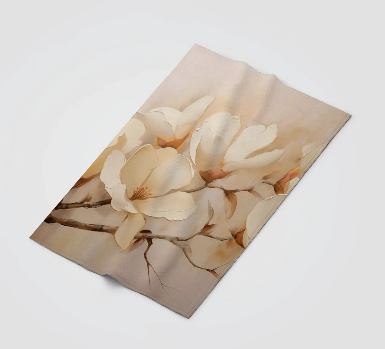 Fiori in colori crema coperta in pile da Imagine