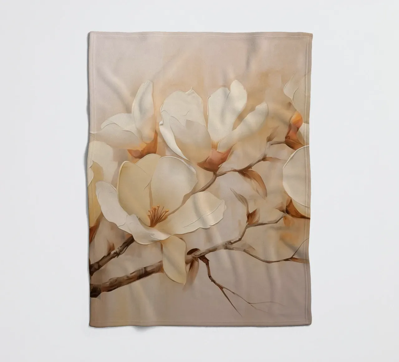 Fiori in colori crema coperta in pile da Imagine