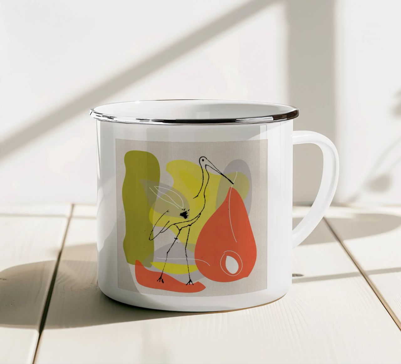 Cicogne tazza in smalto da APC ARTWORK