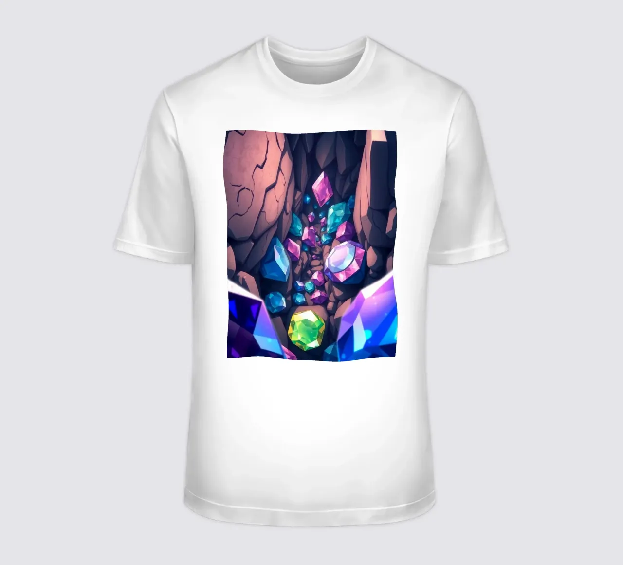 cristalli scintillano in una stretta caverna con intricate forme di roccia t-shirt da DesignDoodle