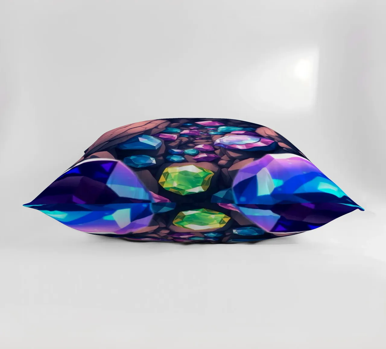 cristalli scintillano in una stretta caverna con intricate forme di roccia cuscino da DesignDoodle