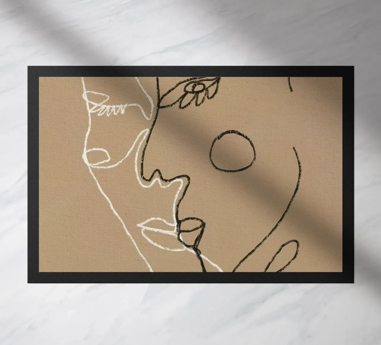 Two portrait doormat by Little Dean