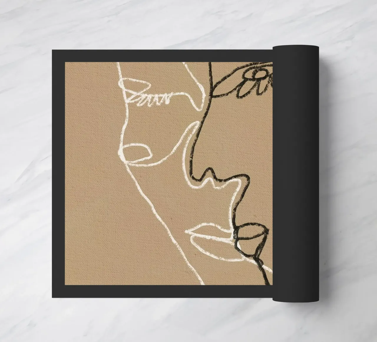 Two portrait doormat by Little Dean