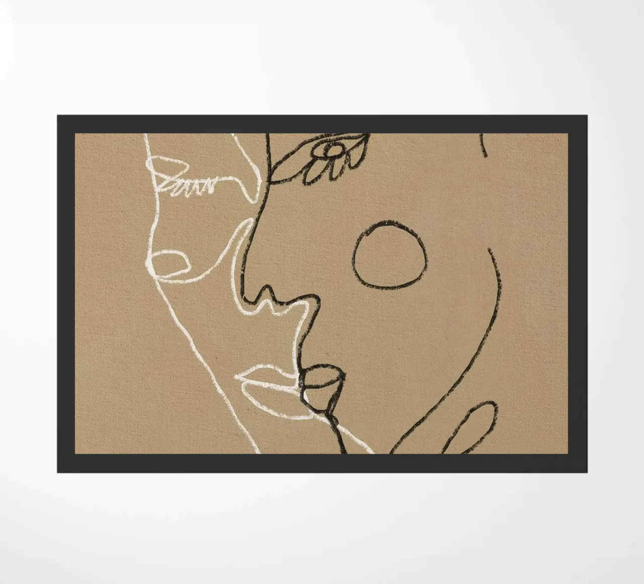 Two portrait doormat by Little Dean