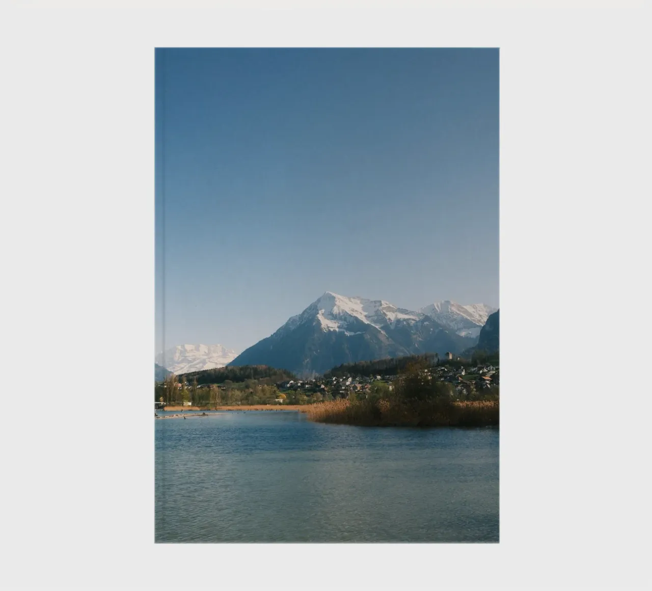 Spring View of the Bernese Alps from Lake Thun notebook by FujiSwiss