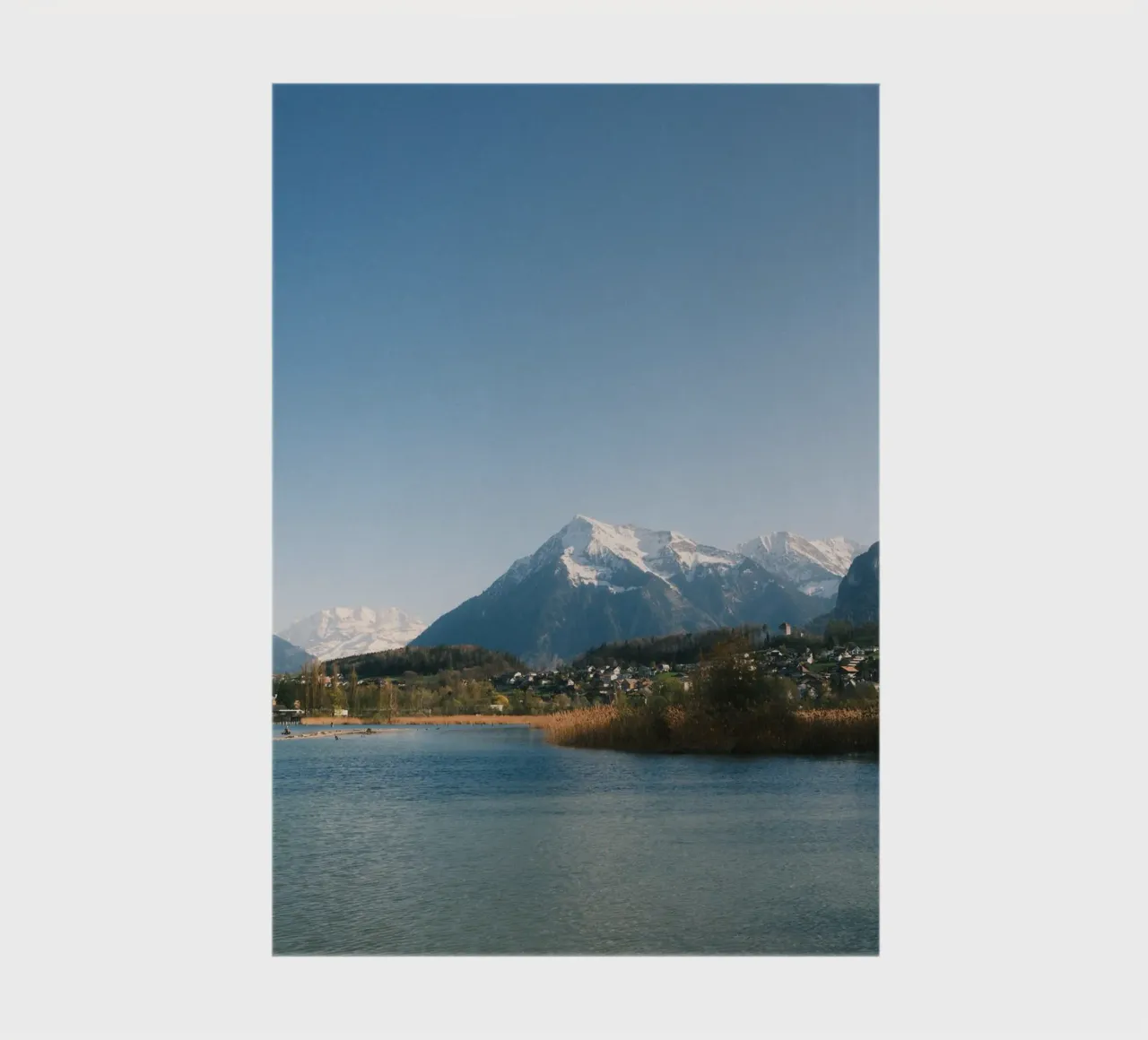 Spring View of the Bernese Alps from Lake Thun notebook by FujiSwiss