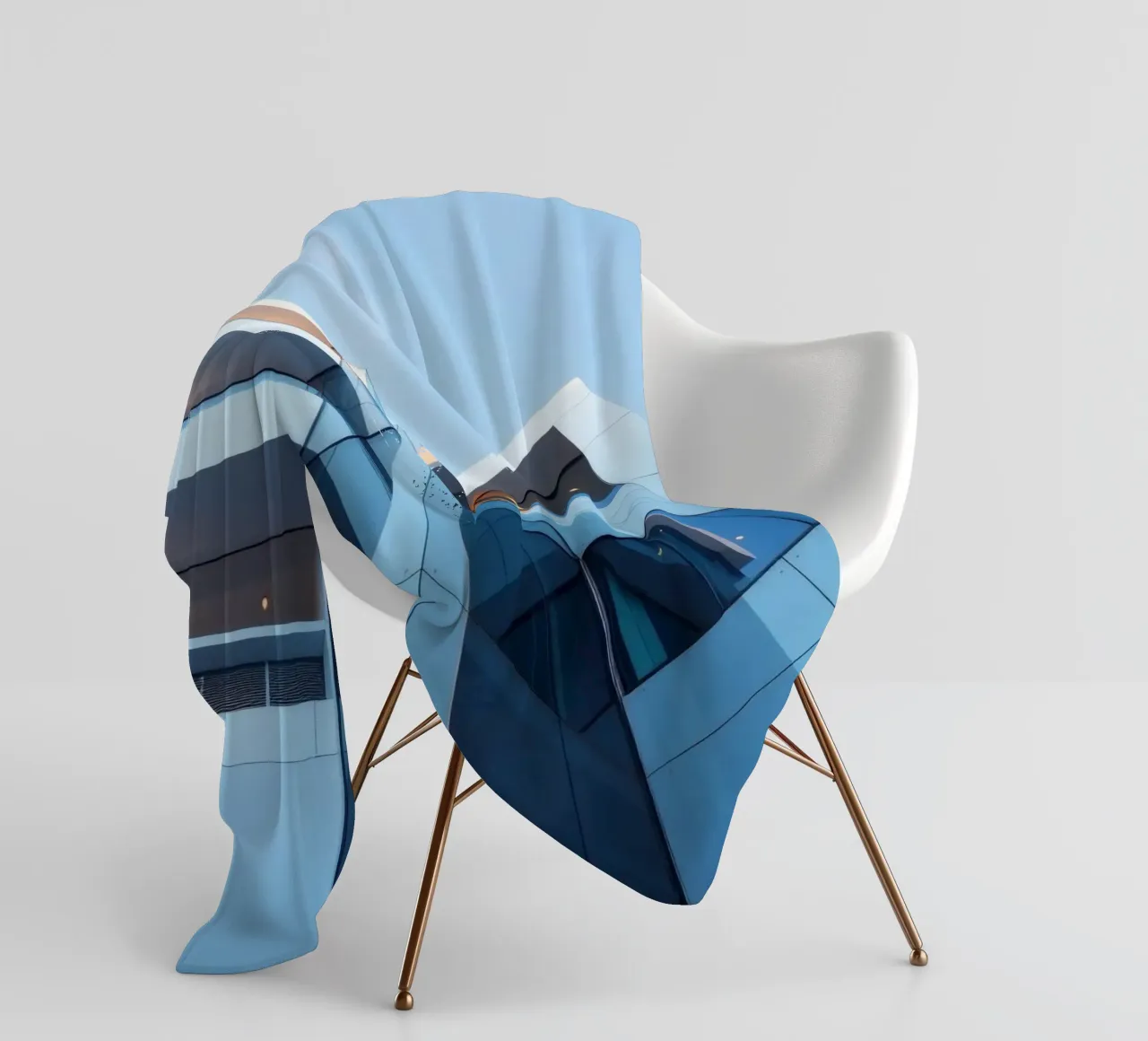 Modern architectural design featuring glass and concrete fleece blanket by DesignDoodle