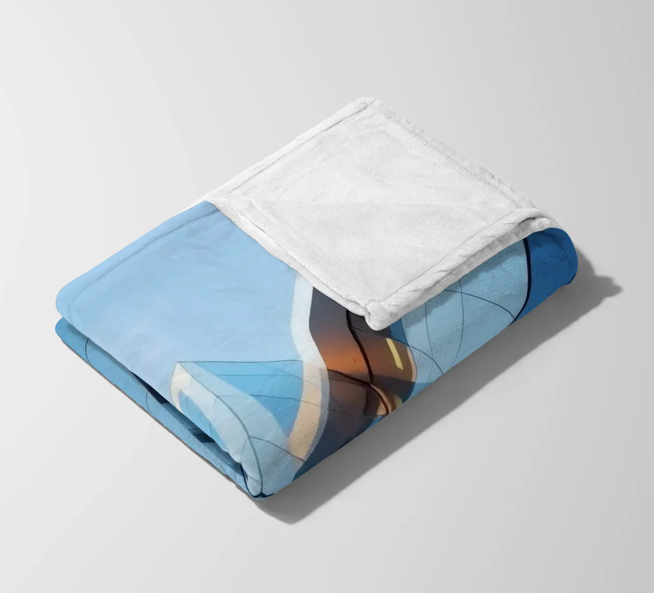 Modern architectural design featuring glass and concrete fleece blanket by DesignDoodle