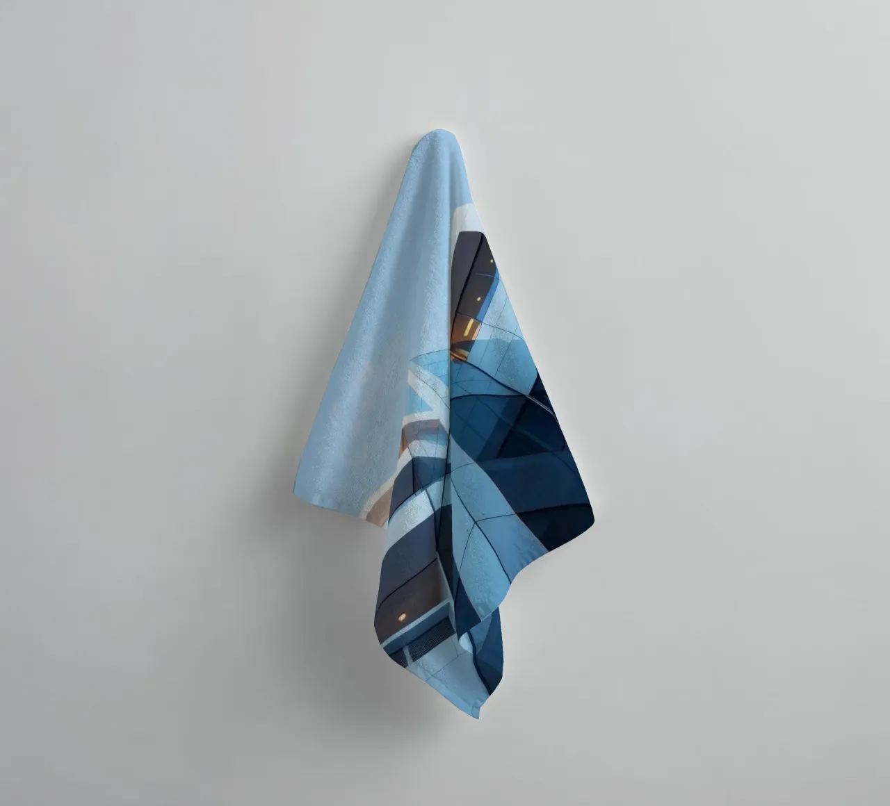 Modern architectural design featuring glass and concrete towel by DesignDoodle