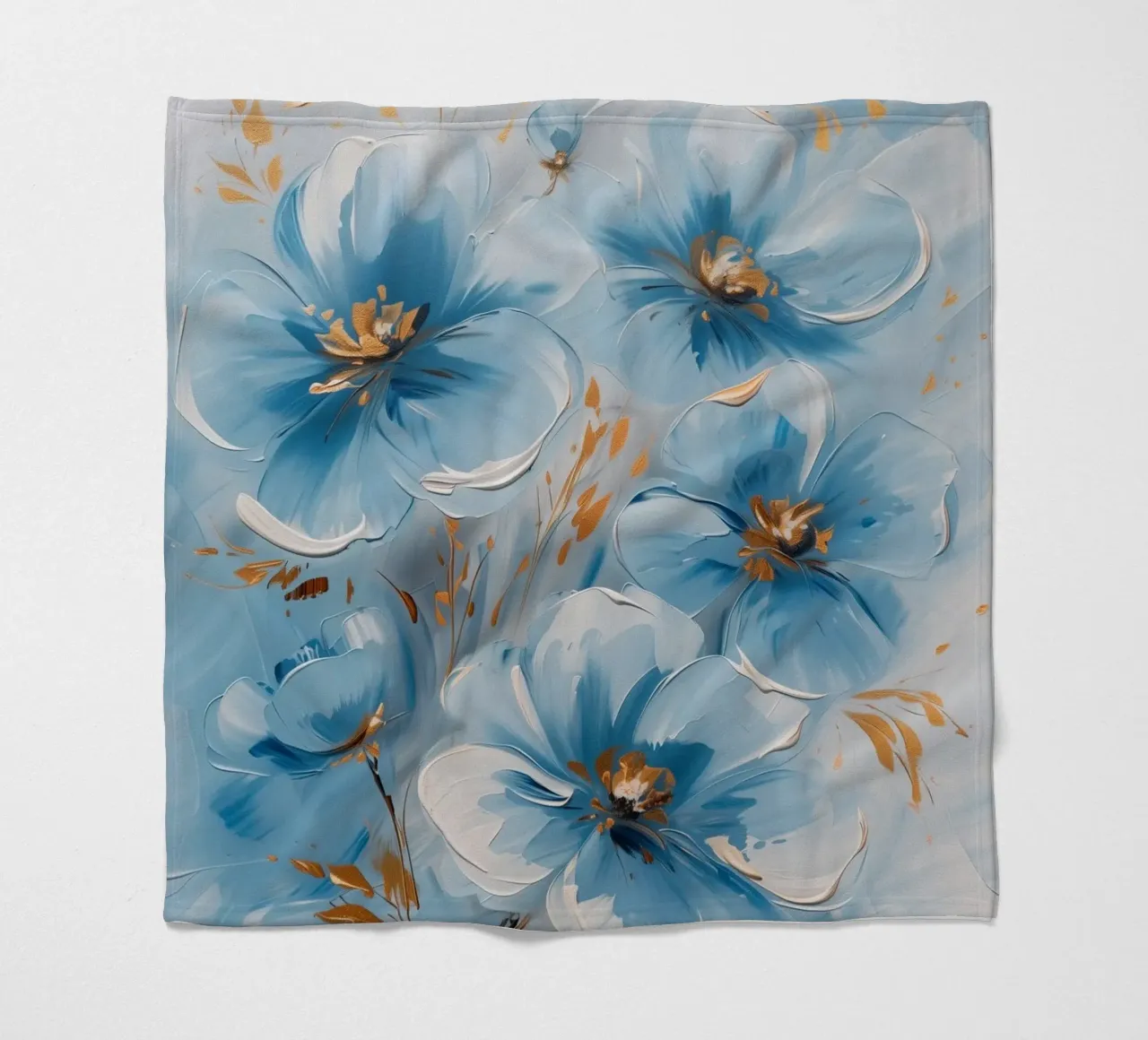 Fiori blu coperta in pile da Imagine