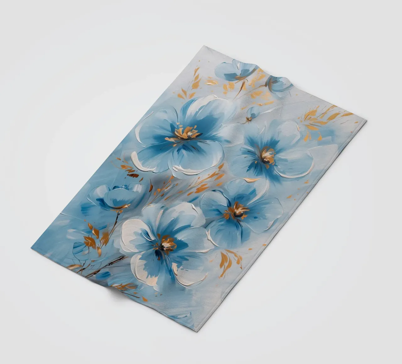 Fiori blu coperta in pile da Imagine