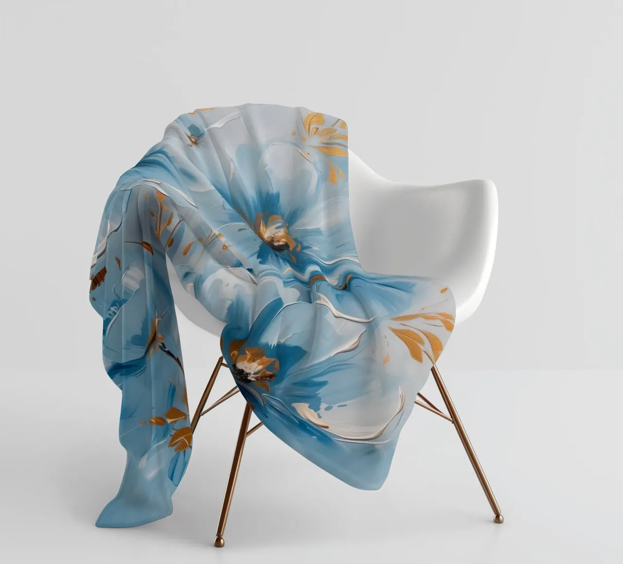 Fiori blu coperta in pile da Imagine