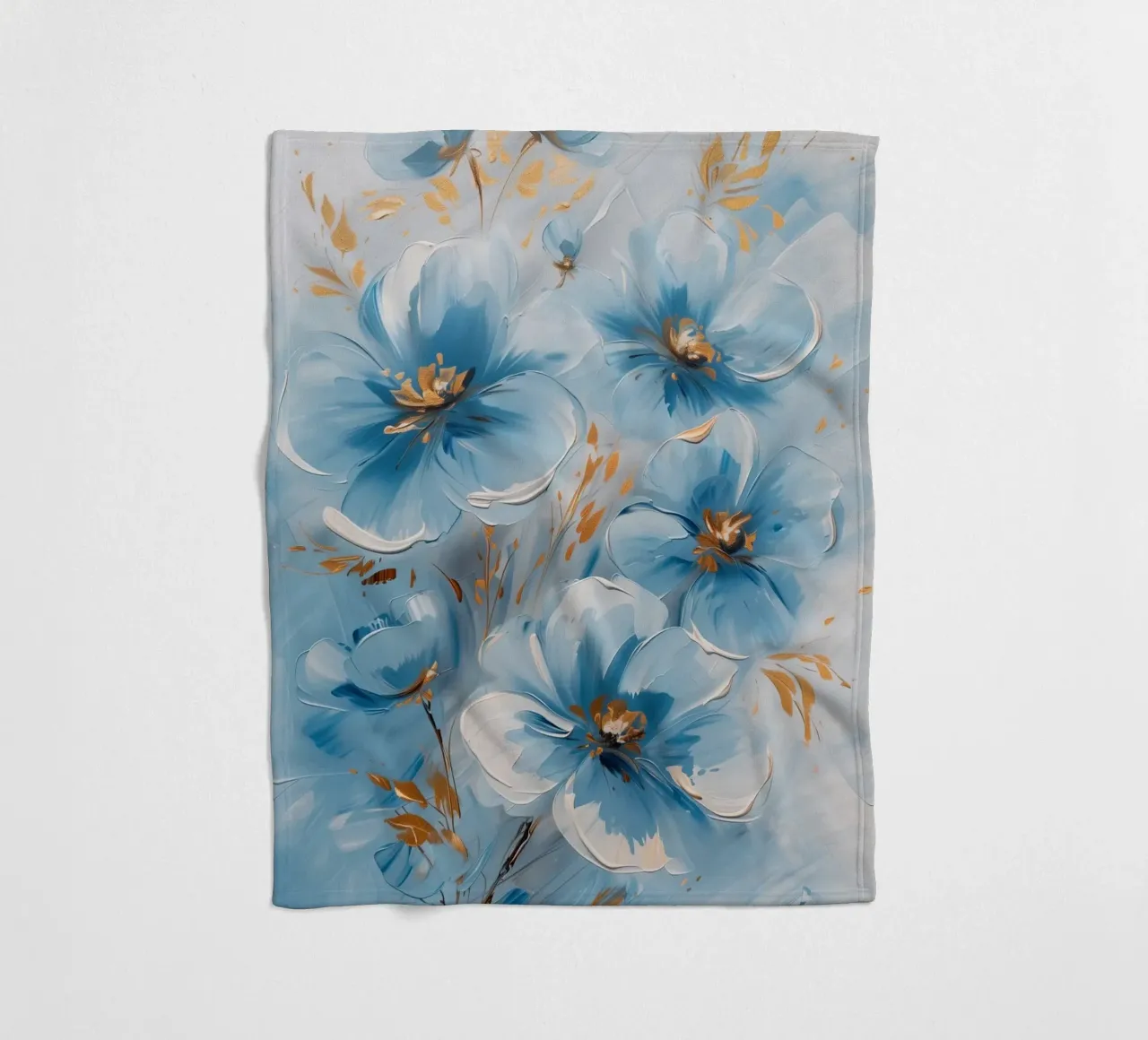 Fiori blu coperta in pile da Imagine