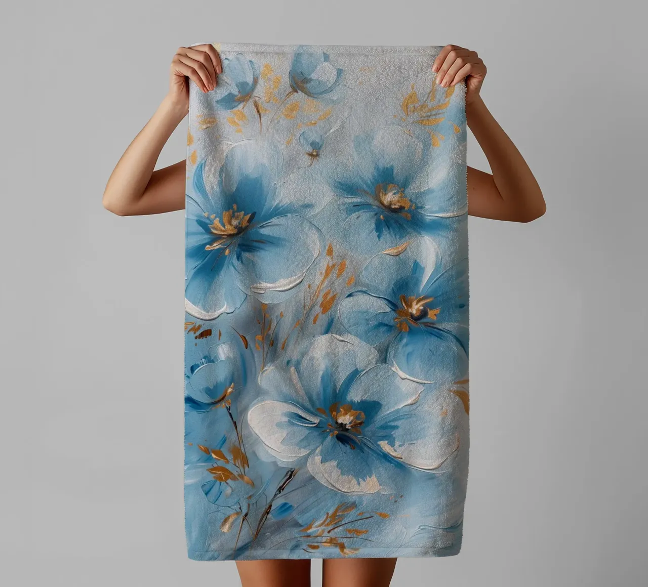 Fiori blu asciugamano da bagno da Imagine